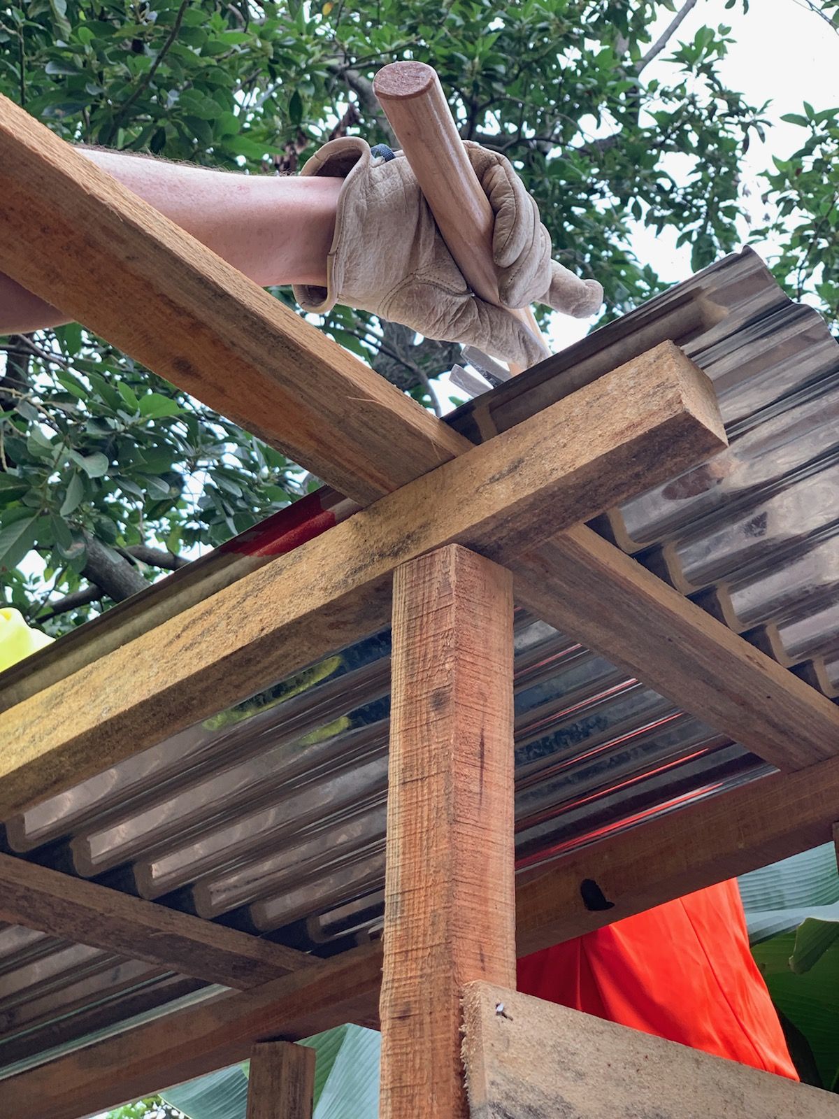 DR_Charles Marcom You can't see his face, but that's Clayton Rotarian Charles Marcom hard at work building in this shot from the 2019 DR project.