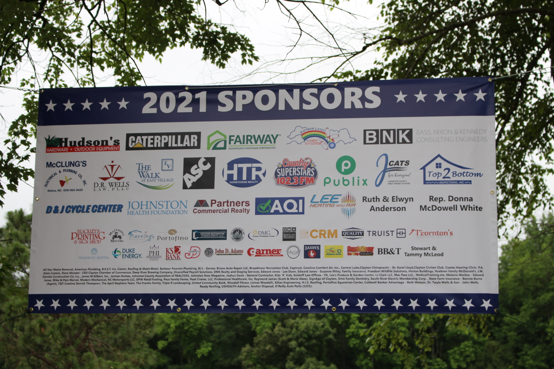 2021 Sponsors Banner 2021 JoCo Flags For Heroes Sponsors Banner