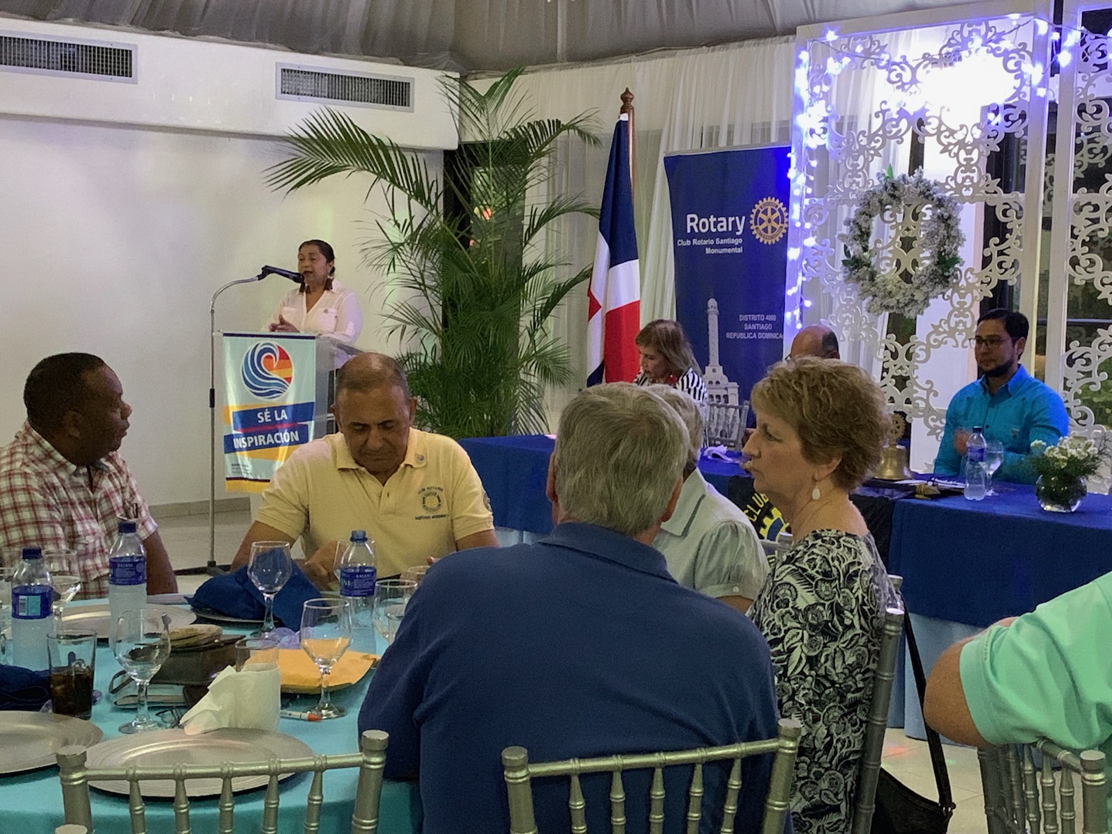 Rotary Meeting in the DR Project workers attended a local Rotary meeting in the Dominican Republic-2019