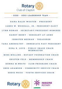2022-2023 Leadership Team - Clayton Rotary Club