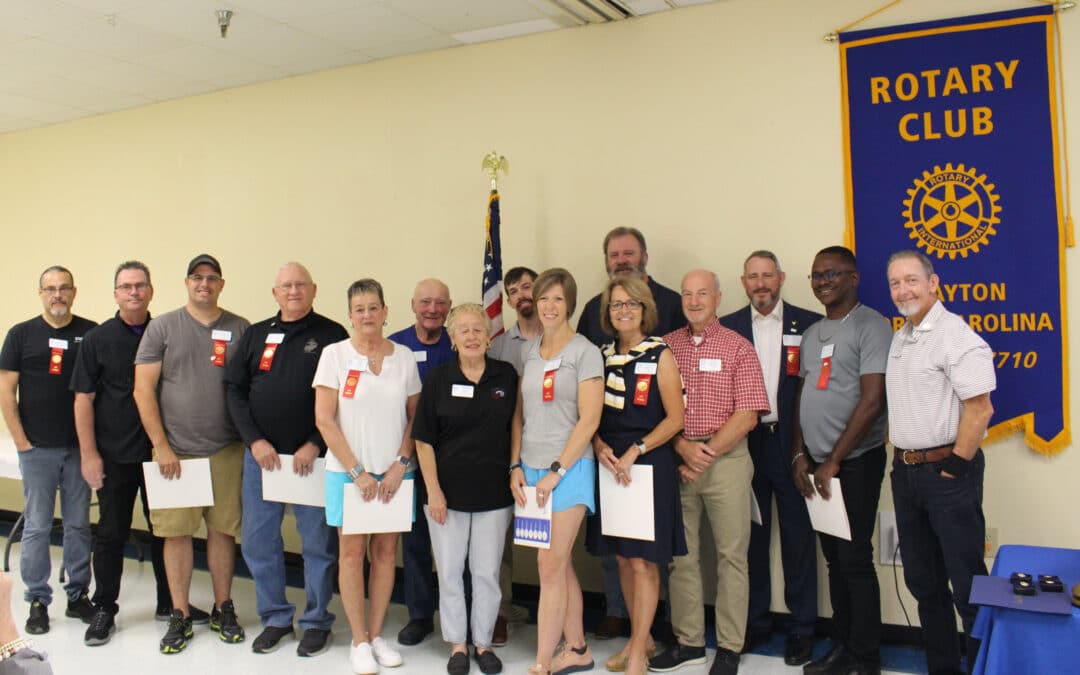 Clayton Rotary Club Welcomes a Record NINE New Members!