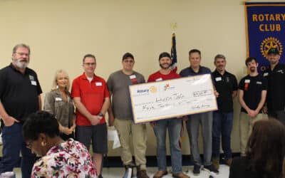 Clayton Rotary Club Presents a Check to Launch JoCo
