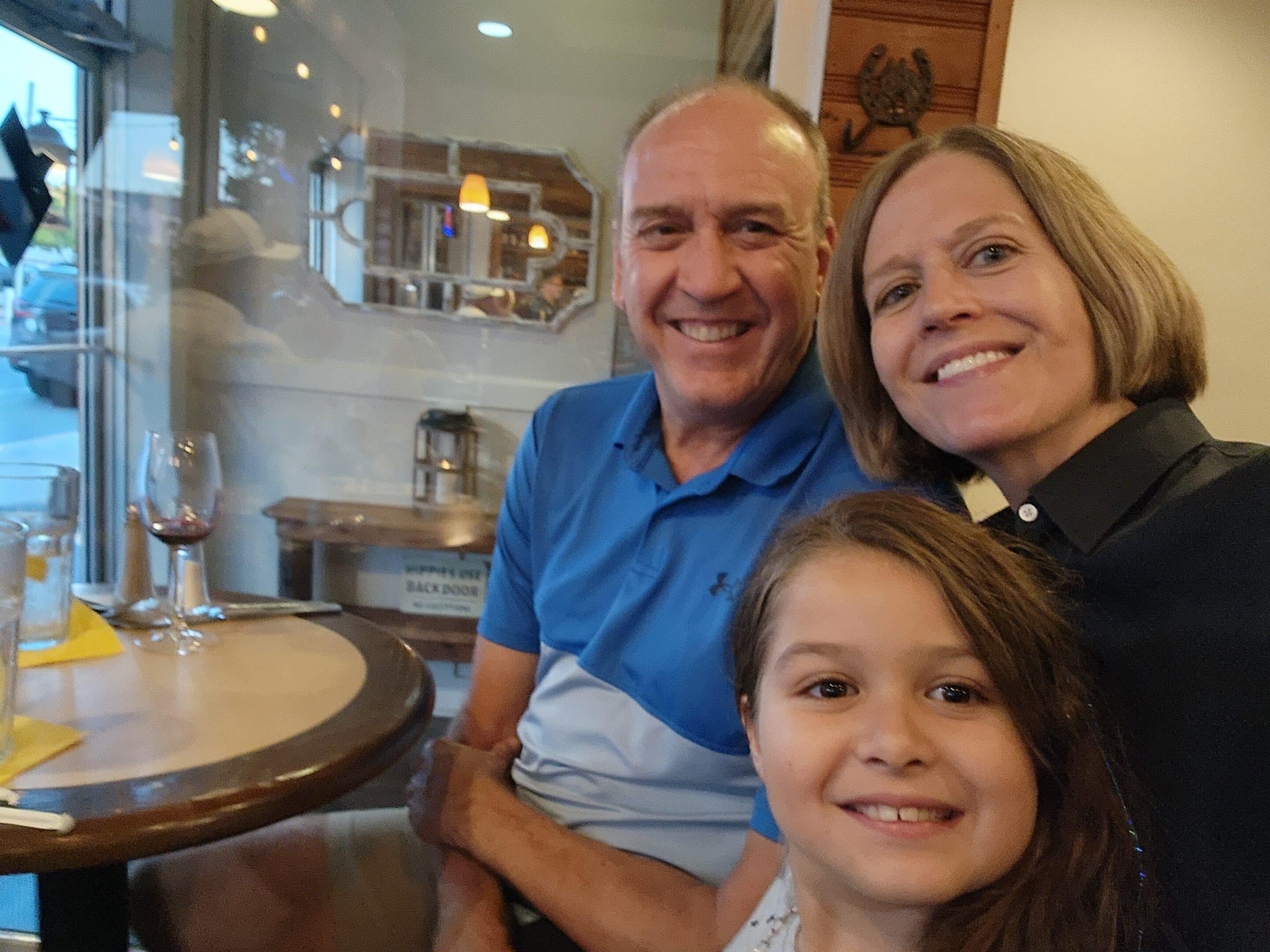 Dave Cooper-Jill Homan-Alexandra Homan-Clayton Steakhouse 10.03.2024 (L) to (R) Dave Cooper, Jill Homan, and Alexandra Homan.