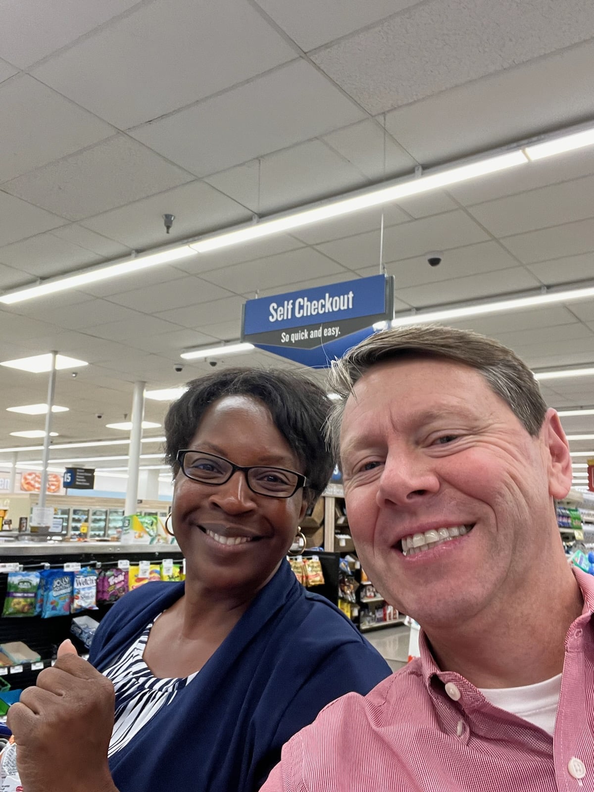 Kay Johnson - Charles Marcom - Lowe's Foods - 11 L-to-R-Kay Johnson and Charles Marcom