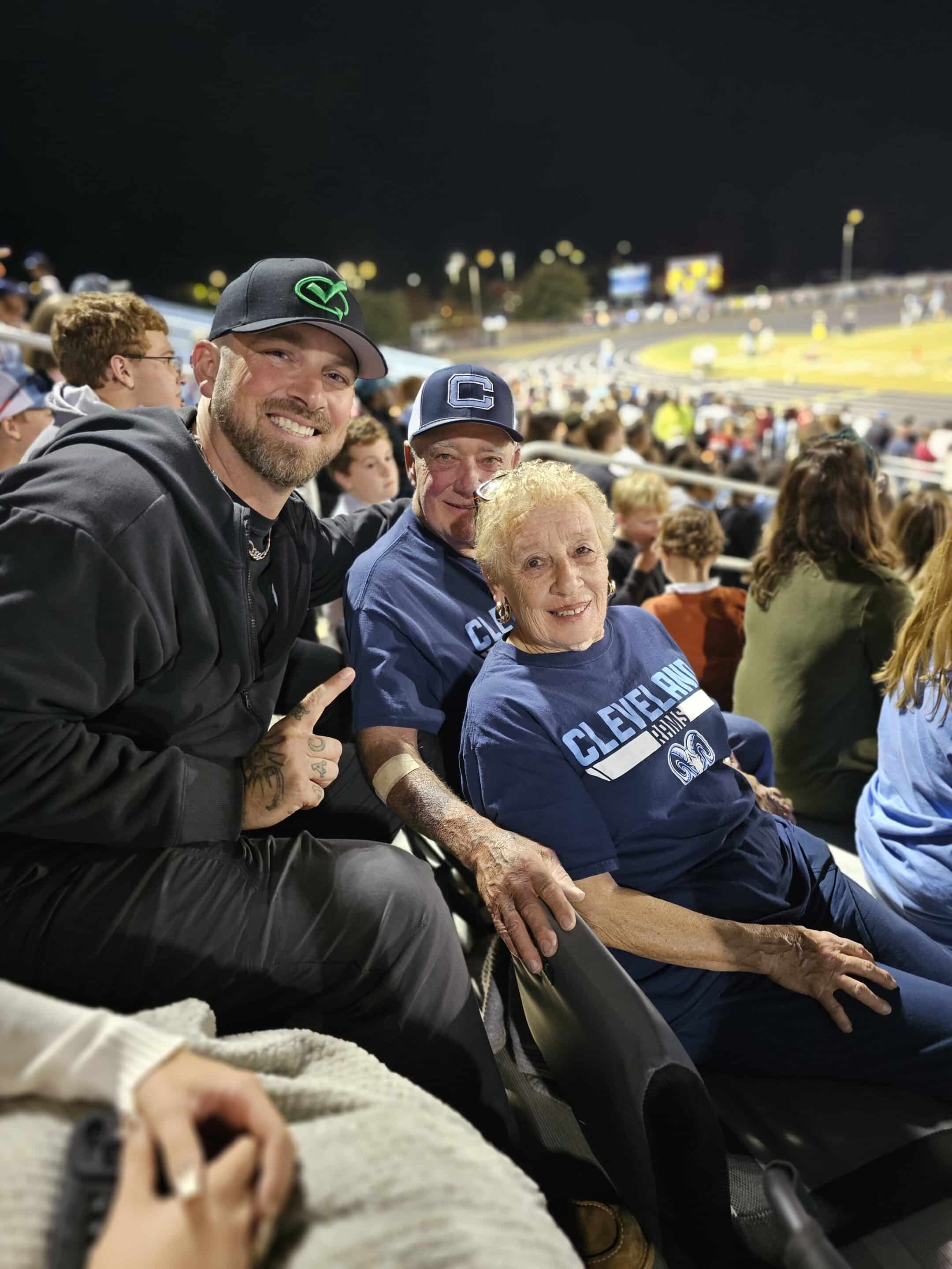 Randy Berry, Eddie and Pondra Byrd Out and About Nov 1, 2024 - Cleveland High School in Clayton NC. L-to-R-Randy Berry, Eddie Byrd, and Pondra Byrd at Cleveland High School in Clayton NC