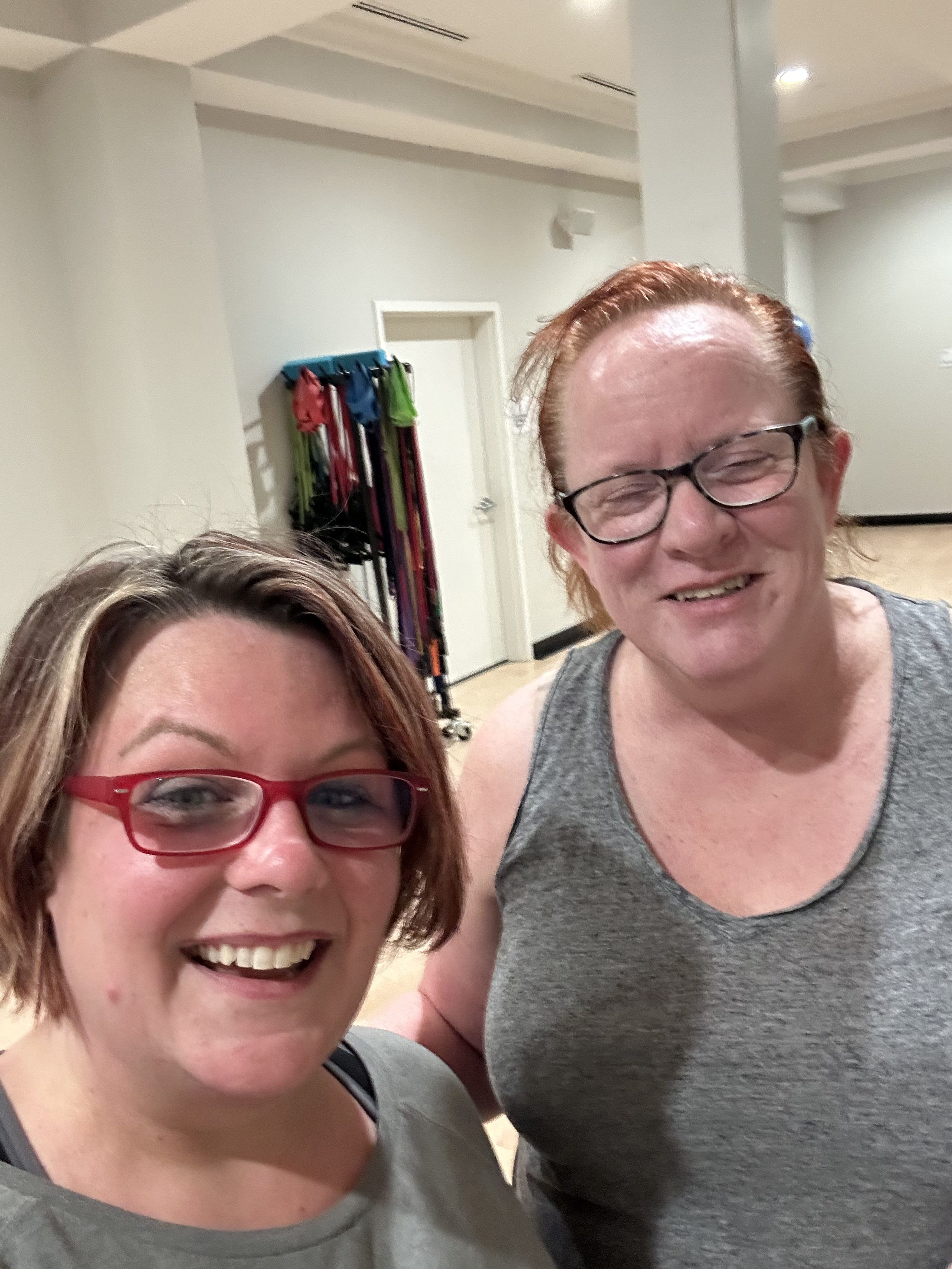 Melissa Overton - Carter Wade - Out and About - YMCA - 12.07.2024 L-to-R-Melissa Overton and Carter Wade